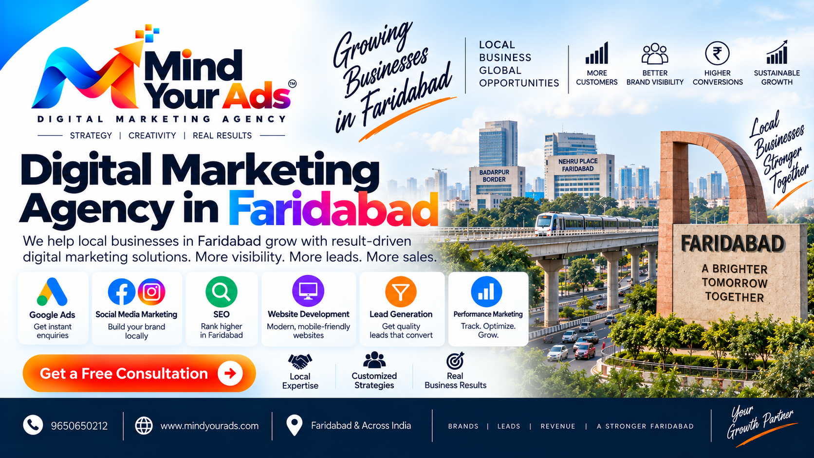 Digital marketing for a business in Faridabad, Haryana
